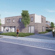 3D-visualisatie van de woningen aan Het Withof in Koningshooikt.