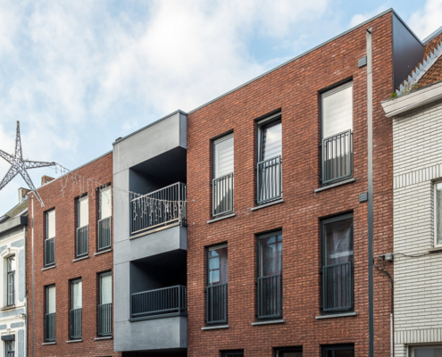 Foto van woningen aan de Leopoldstraat in Duffel.
